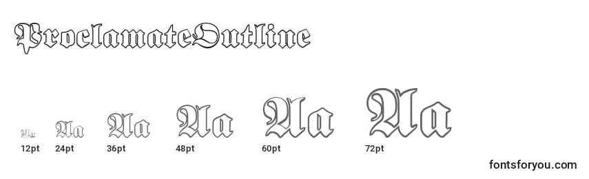 ProclamateOutline Font Sizes