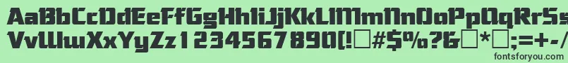 CorneredRegular Font – Black Fonts on Green Background