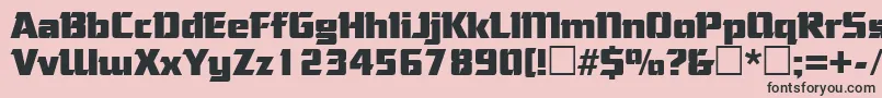 CorneredRegular Font – Black Fonts on Pink Background