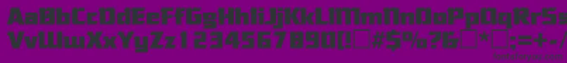 フォントCorneredRegular – 紫の背景に黒い文字