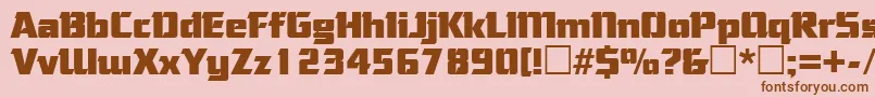 CorneredRegular Font – Brown Fonts on Pink Background