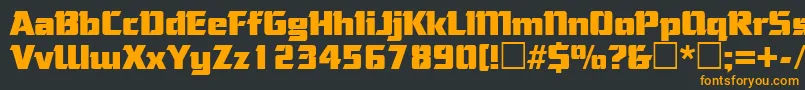 CorneredRegular Font – Orange Fonts on Black Background