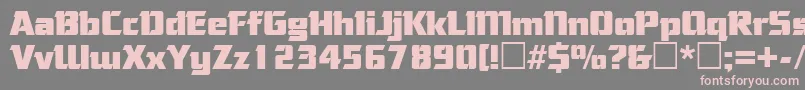 CorneredRegular Font – Pink Fonts on Gray Background