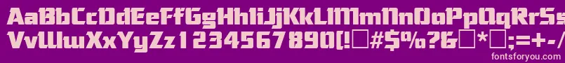 CorneredRegular Font – Pink Fonts on Purple Background