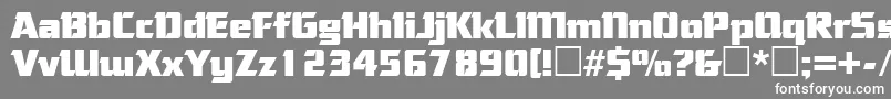 フォントCorneredRegular – 灰色の背景に白い文字