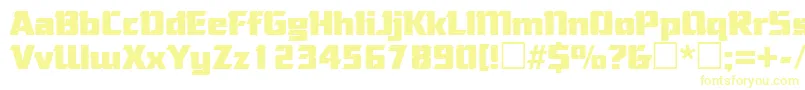 CorneredRegular Font – Yellow Fonts on White Background