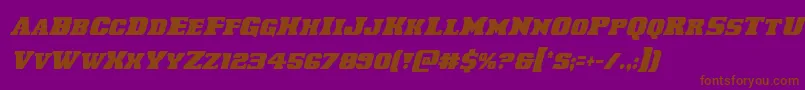 Laredotrailcondital Font – Brown Fonts on Purple Background