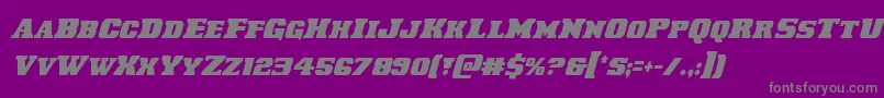 Laredotrailcondital-Schriftart – Graue Schriften auf violettem Hintergrund
