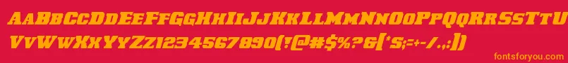 Laredotrailcondital Font – Orange Fonts on Red Background