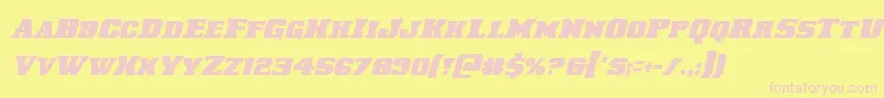 Laredotrailcondital Font – Pink Fonts on Yellow Background