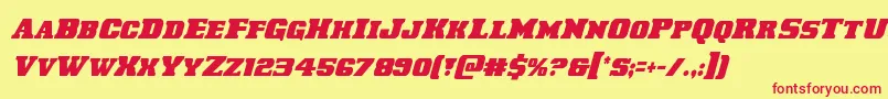 Laredotrailcondital Font – Red Fonts on Yellow Background