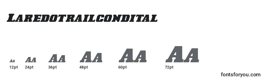 Размеры шрифта Laredotrailcondital