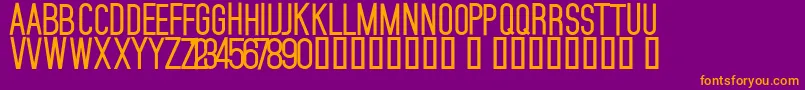 MojaveBold Font – Orange Fonts on Purple Background