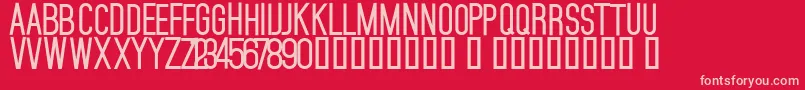 フォントMojaveBold – 赤い背景にピンクのフォント