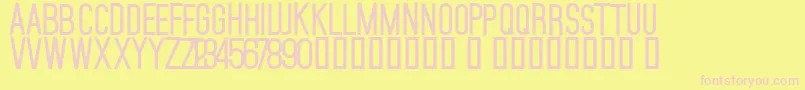 MojaveBold Font – Pink Fonts on Yellow Background