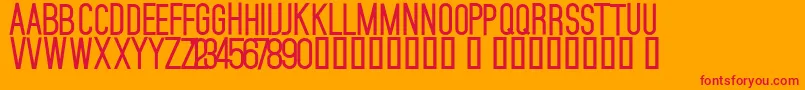 MojaveBold Font – Red Fonts on Orange Background