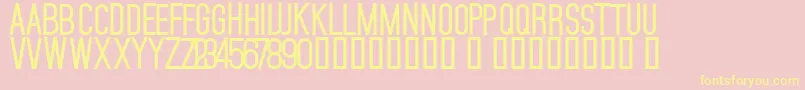 MojaveBold Font – Yellow Fonts on Pink Background