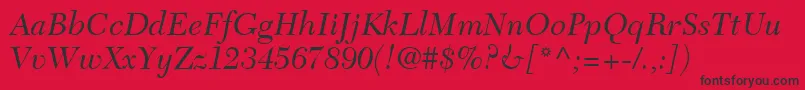 TycoonSsiItalic Font – Black Fonts on Red Background