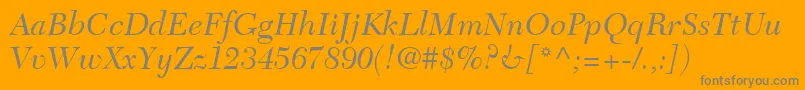 フォントTycoonSsiItalic – オレンジの背景に灰色の文字
