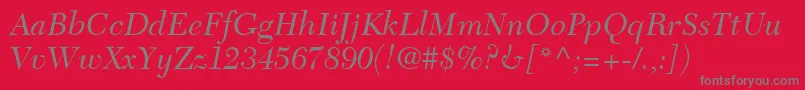TycoonSsiItalic Font – Gray Fonts on Red Background