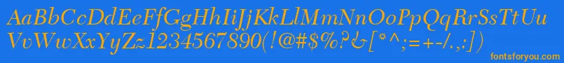 More about TycoonSsiItalic Font TycoonSsiItalic Font – Orange Fonts on Blue Background