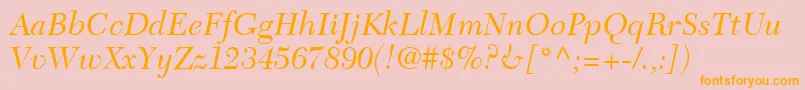 TycoonSsiItalic Font – Orange Fonts on Pink Background