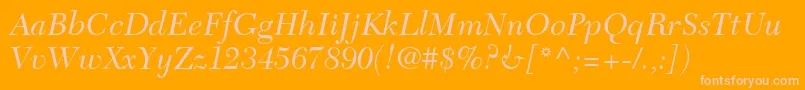 TycoonSsiItalic Font – Pink Fonts on Orange Background