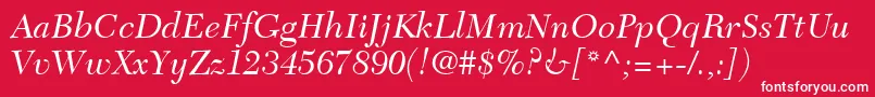 TycoonSsiItalic Font – White Fonts on Red Background