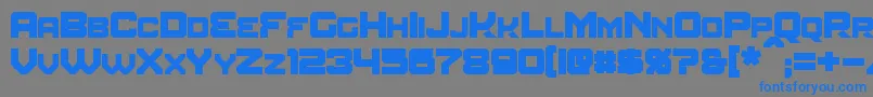 フォントAmuroBold – 灰色の背景に青い文字