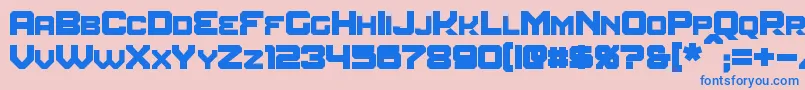 AmuroBold Font – Blue Fonts on Pink Background