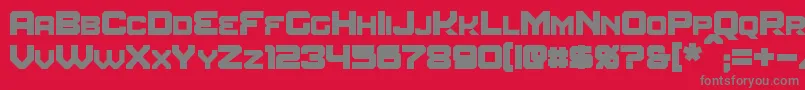 AmuroBold Font – Gray Fonts on Red Background