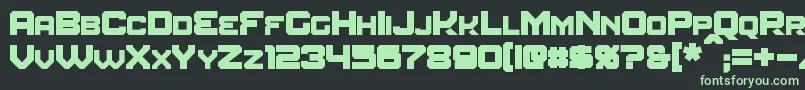 AmuroBold Font – Green Fonts on Black Background