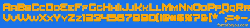AmuroBold Font – Orange Fonts on Blue Background