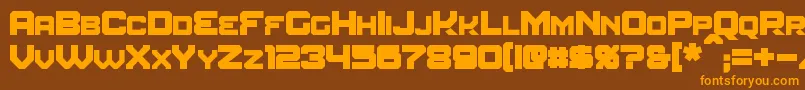 AmuroBold Font – Orange Fonts on Brown Background