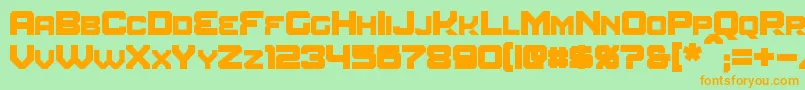 AmuroBold Font – Orange Fonts on Green Background