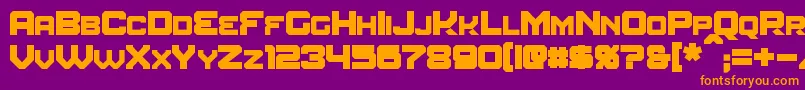 AmuroBold Font – Orange Fonts on Purple Background