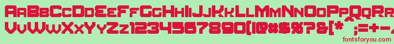 AmuroBold Font – Red Fonts on Green Background