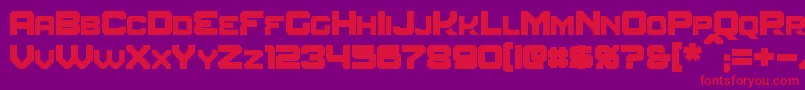 AmuroBold Font – Red Fonts on Purple Background