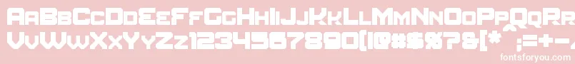 フォントAmuroBold – ピンクの背景に白い文字