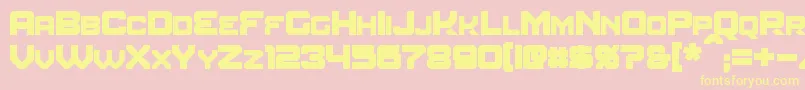 AmuroBold Font – Yellow Fonts on Pink Background
