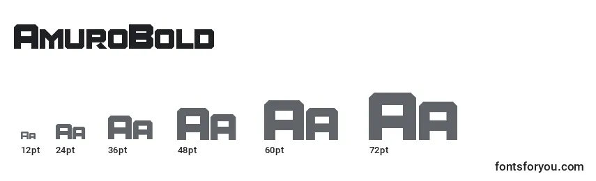 Размеры шрифта AmuroBold