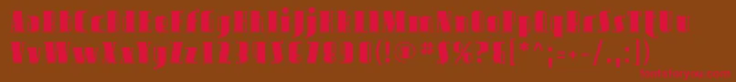 Avond01 Font – Red Fonts on Brown Background