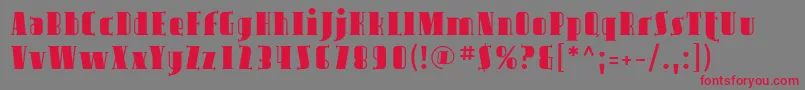 Avond01 Font – Red Fonts on Gray Background