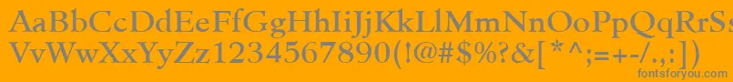 MinisterLtBook Font – Gray Fonts on Orange Background