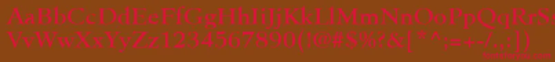 MinisterLtBook Font – Red Fonts on Brown Background