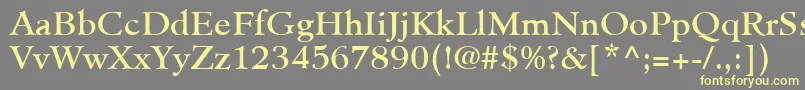 MinisterLtBook Font – Yellow Fonts on Gray Background