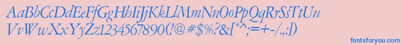 fuente AmsterdamerGaramontItalic – Fuentes Azules Sobre Fondo Rosa