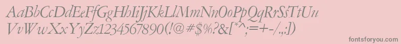 More about AmsterdamerGaramontItalic Font AmsterdamerGaramontItalic Font – Gray Fonts on Pink Background