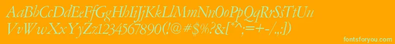 More about AmsterdamerGaramontItalic Font AmsterdamerGaramontItalic Font – Green Fonts on Orange Background