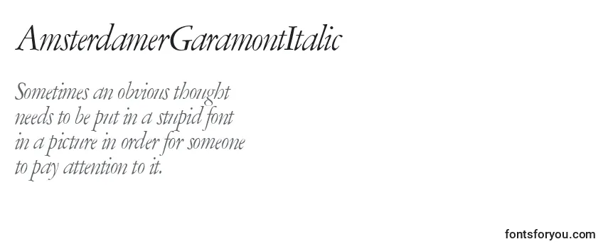 AmsterdamerGaramontItalic Font